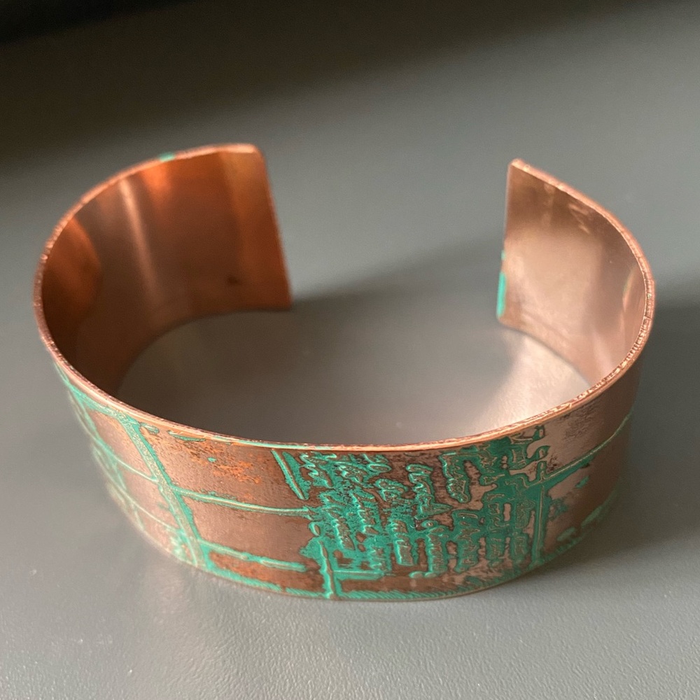 Rustic Copper Cuff Bracelet - Picture 8 of 10
